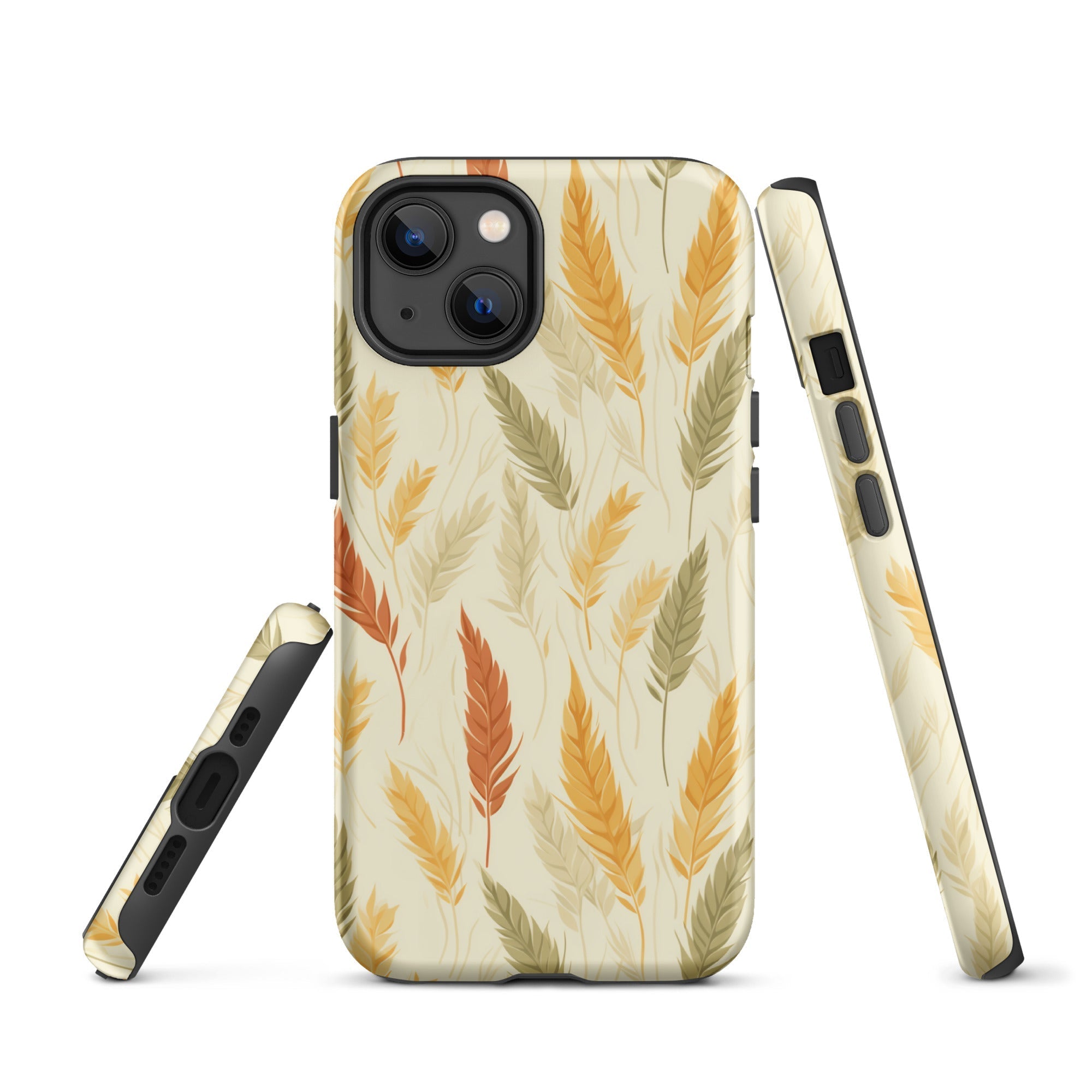 Feather-Woven Wheat Fields - A Naturecore Vision - iPhone Case - Pattern Symphony