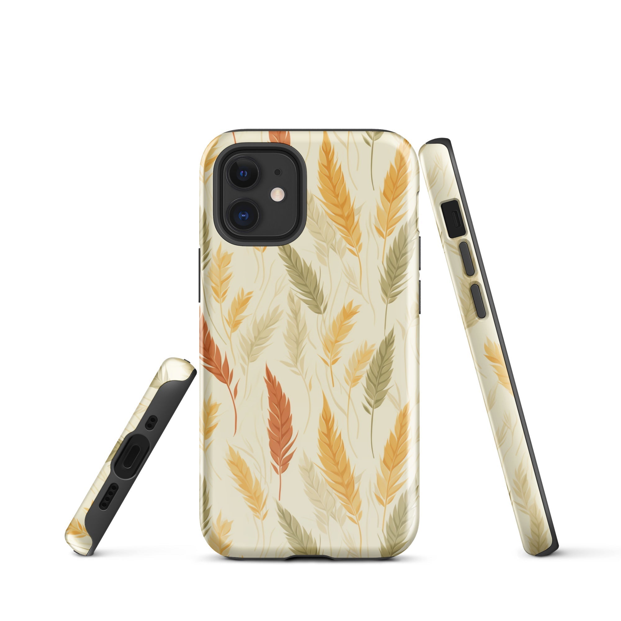 Feather-Woven Wheat Fields - A Naturecore Vision - iPhone Case - Pattern Symphony