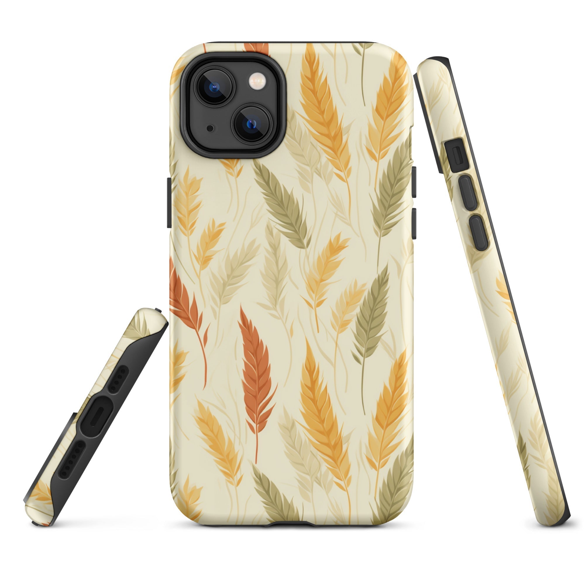 Feather-Woven Wheat Fields - A Naturecore Vision - iPhone Case - Pattern Symphony