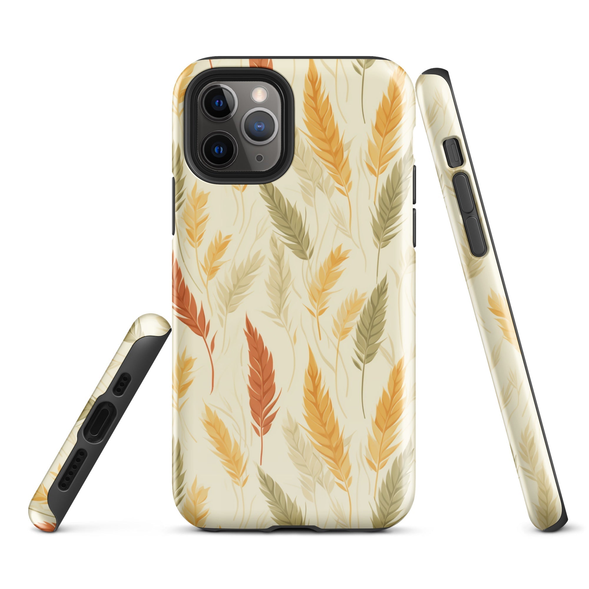 Feather-Woven Wheat Fields - A Naturecore Vision - iPhone Case - Pattern Symphony