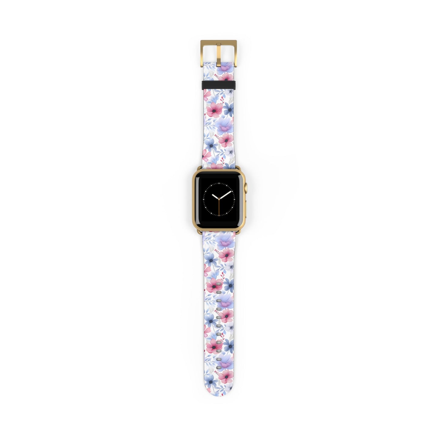 Floral Whispers - Subtle Shades of Violets, Pinks, and Blues - Apple Watch Strap - Pattern Symphony