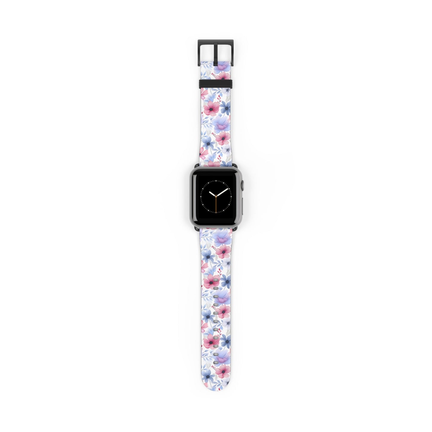 Floral Whispers - Subtle Shades of Violets, Pinks, and Blues - Apple Watch Strap - Pattern Symphony