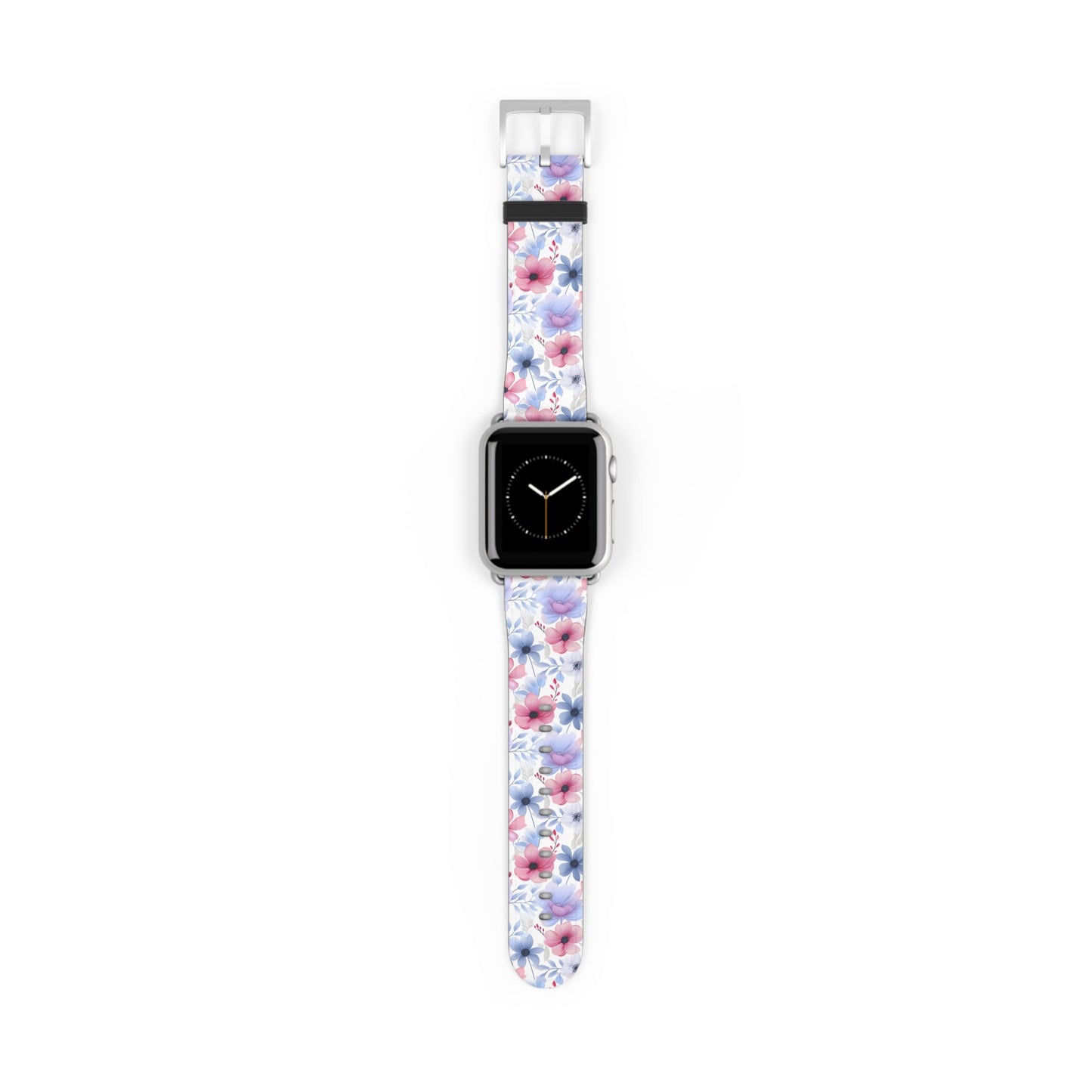 Floral Whispers - Subtle Shades of Violets, Pinks, and Blues - Apple Watch Strap - Pattern Symphony