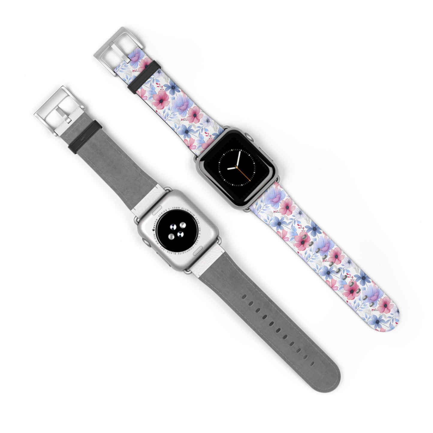 Floral Whispers - Subtle Shades of Violets, Pinks, and Blues - Apple Watch Strap - Pattern Symphony