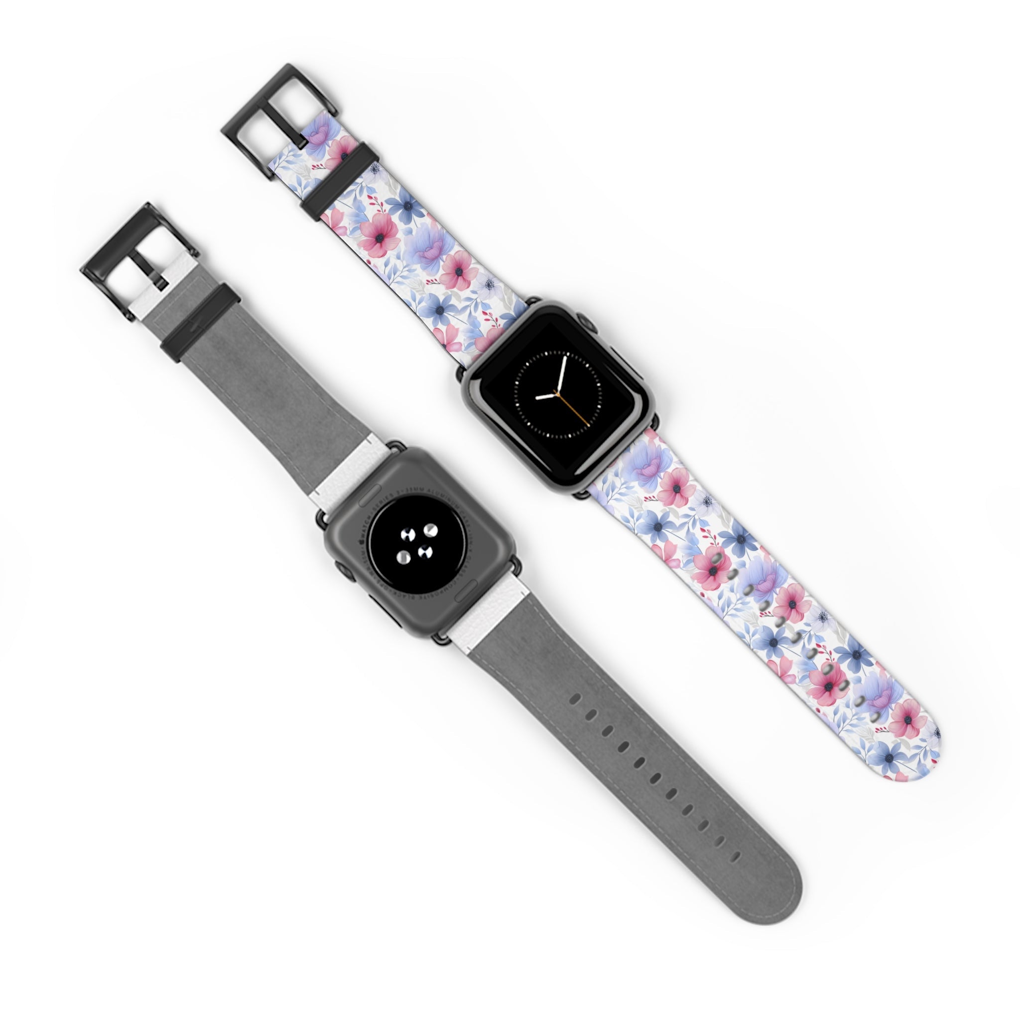 Floral Whispers - Subtle Shades of Violets, Pinks, and Blues - Apple Watch Strap - Pattern Symphony