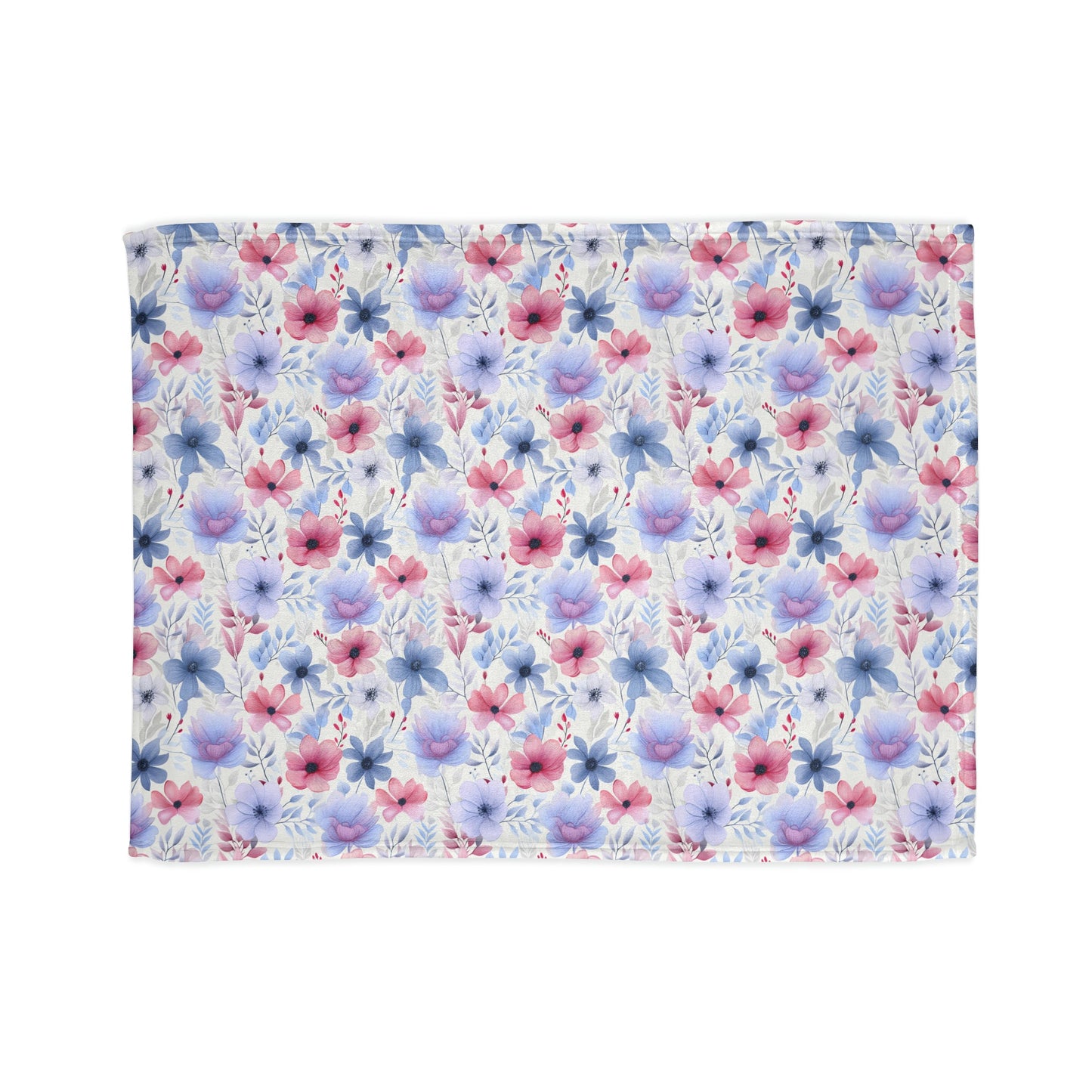 Floral Whispers - Subtle Shades of Violets, Pinks, and Blues - Sofa Throws - Pattern Symphony