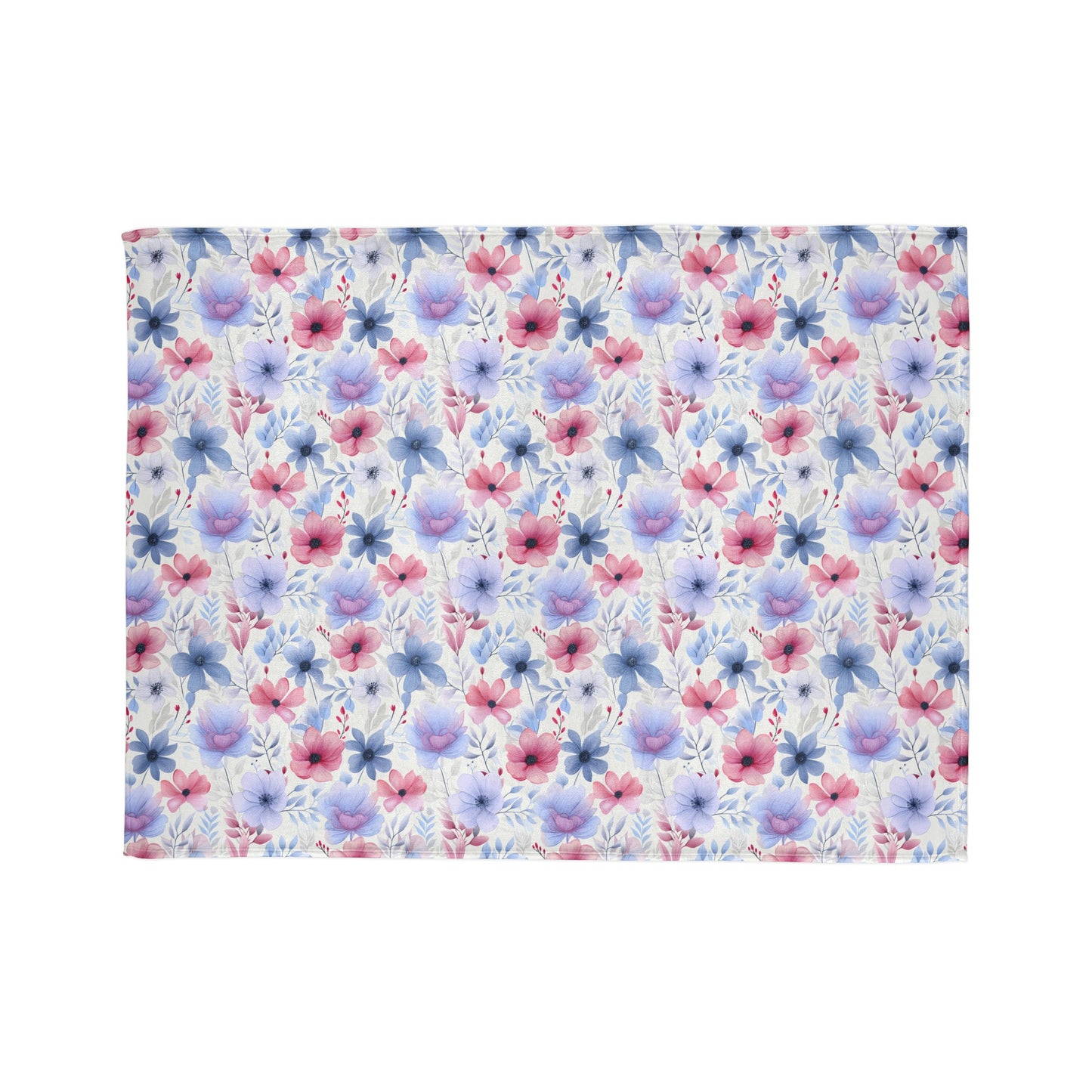 Floral Whispers - Subtle Shades of Violets, Pinks, and Blues - Sofa Throws - Pattern Symphony