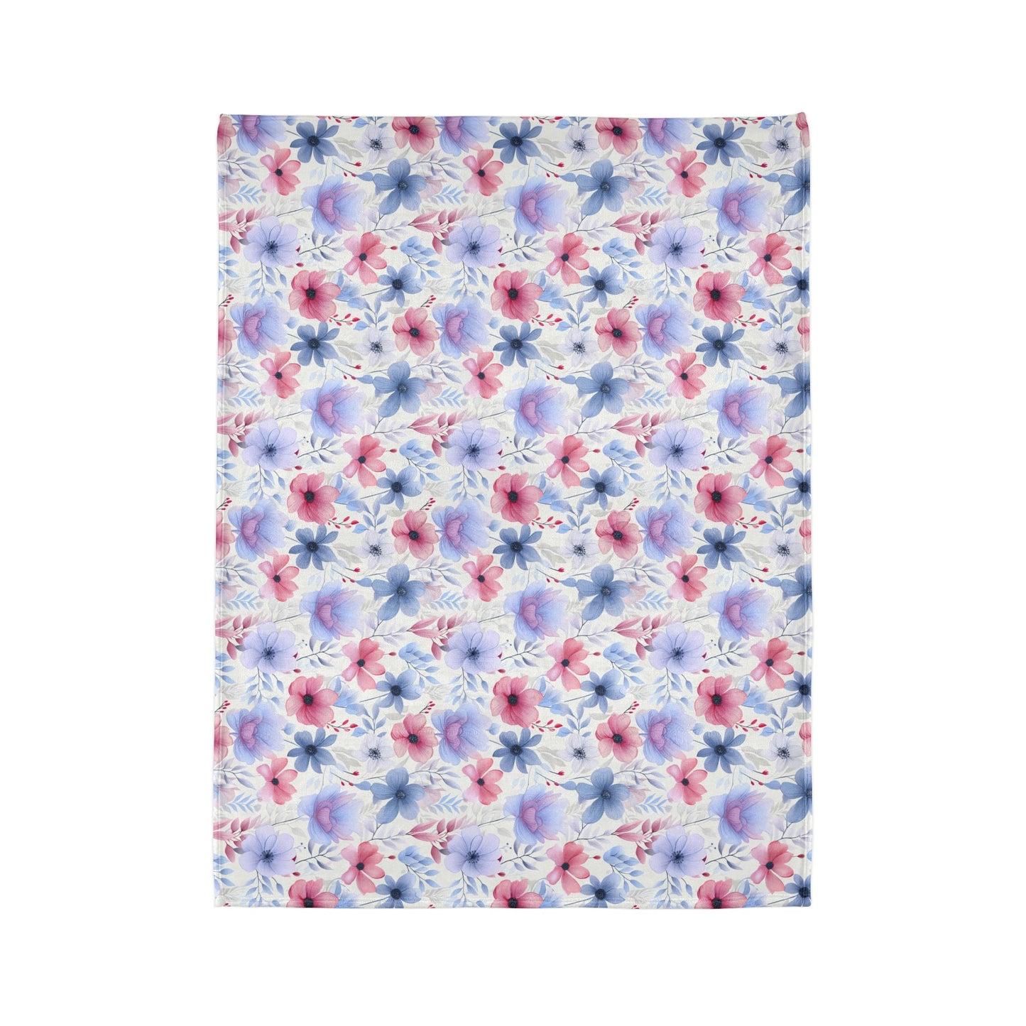 Floral Whispers - Subtle Shades of Violets, Pinks, and Blues - Sofa Throws - Pattern Symphony