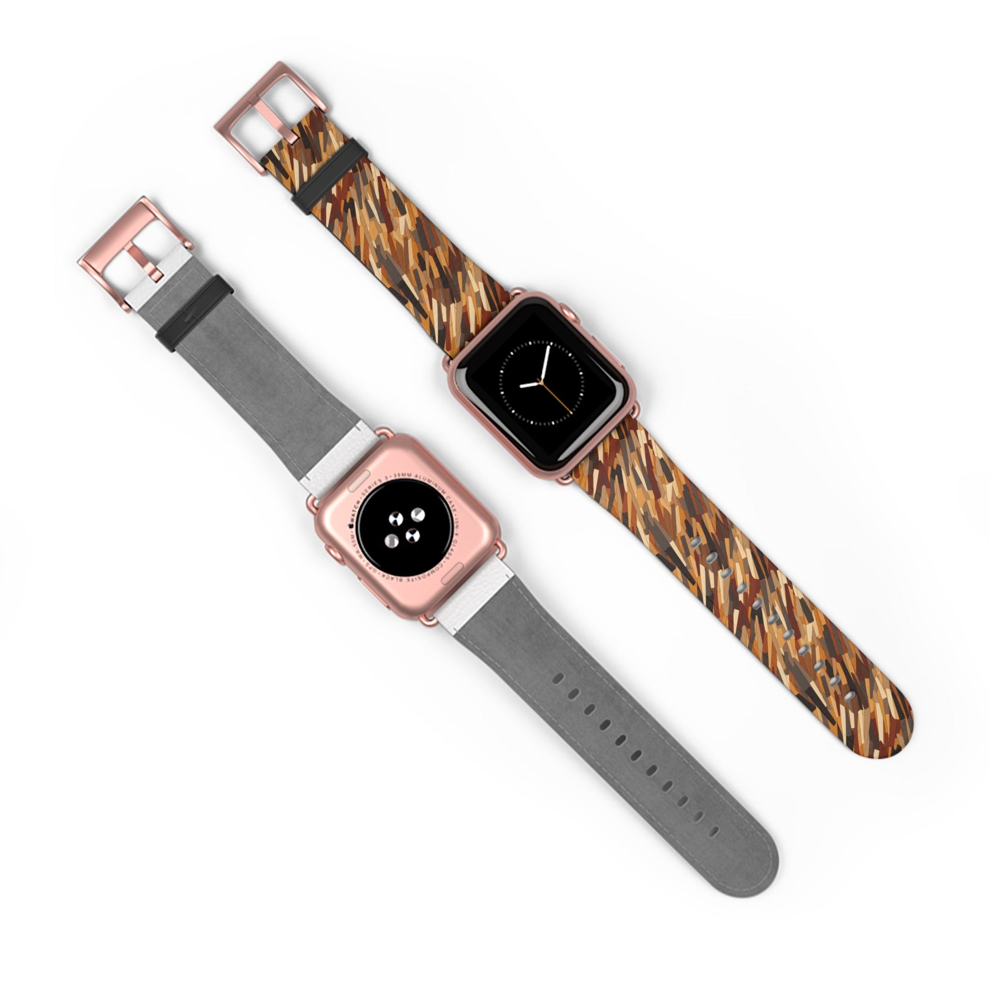 Fragmented Forest: Autumn's Abstract Palette - Apple Watch Strap - Pattern Symphony