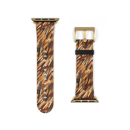 Fragmented Forest: Autumn's Abstract Palette - Apple Watch Strap - Pattern Symphony