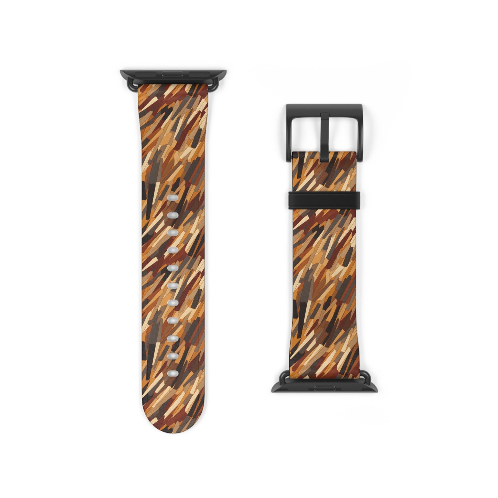 Fragmented Forest: Autumn's Abstract Palette - Apple Watch Strap - Pattern Symphony