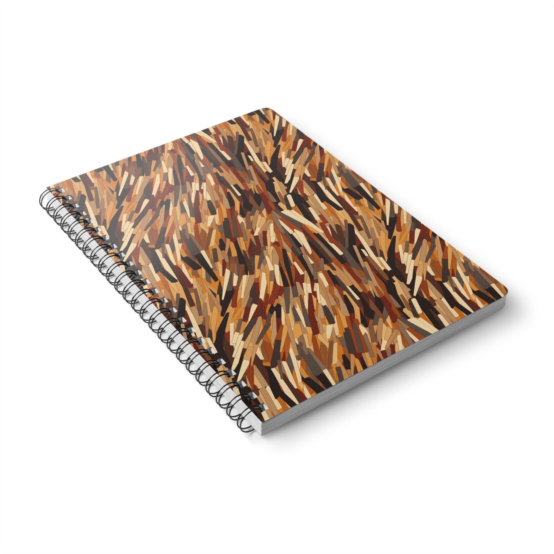 Fragmented Forest: Autumn's Abstract Palette - Notebook (A5) - Pattern Symphony