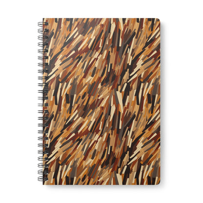 Fragmented Forest: Autumn's Abstract Palette - Notebook (A5) - Pattern Symphony