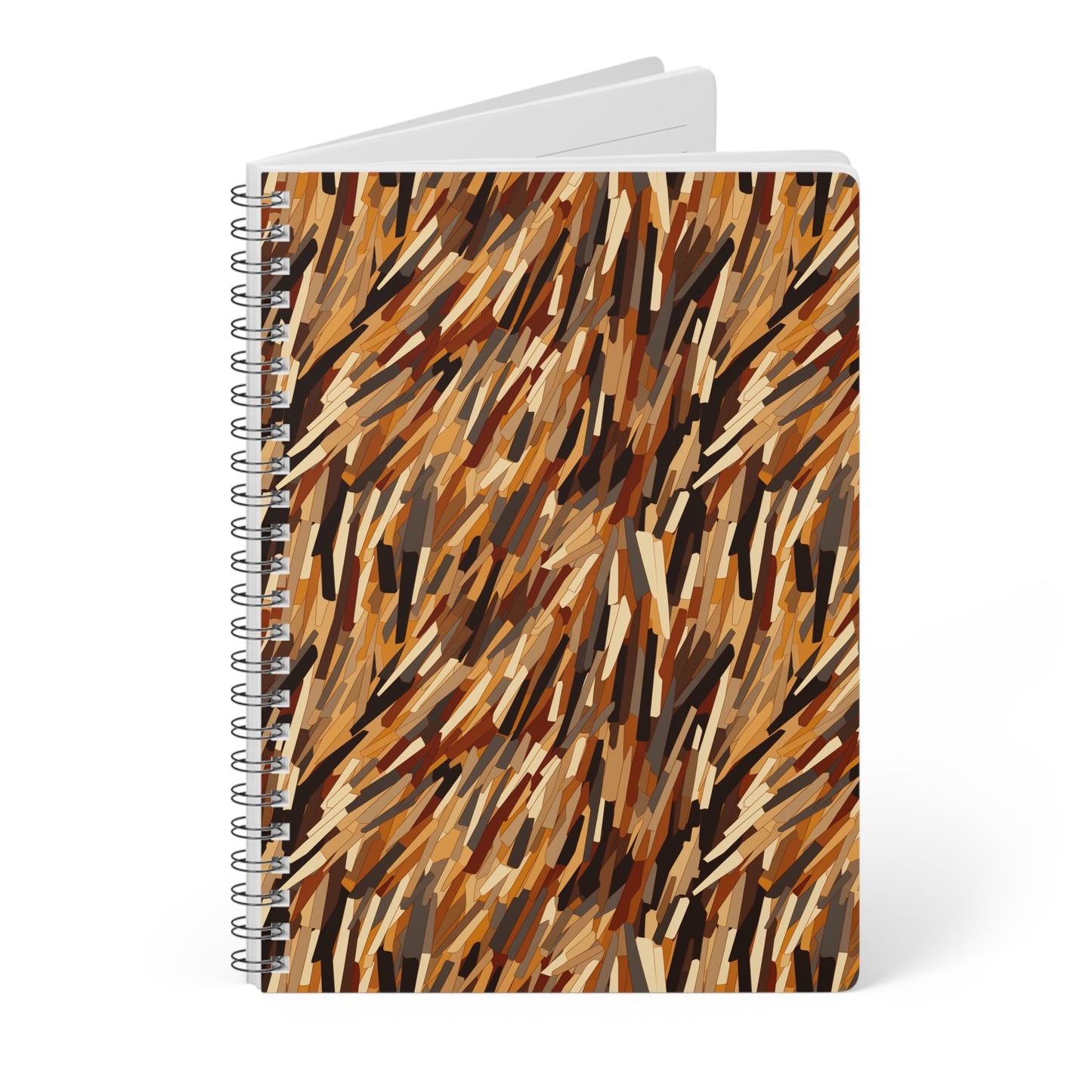 Fragmented Forest: Autumn's Abstract Palette - Notebook (A5) - Pattern Symphony