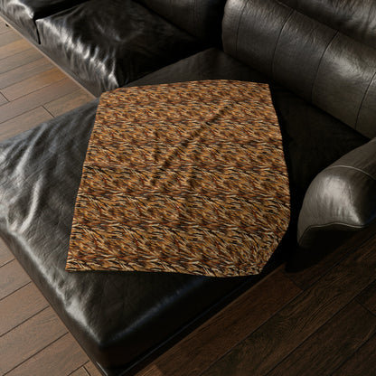 Fragmented Forest: Autumn's Abstract Palette - The Ideal Throw for Sofas - Pattern Symphony