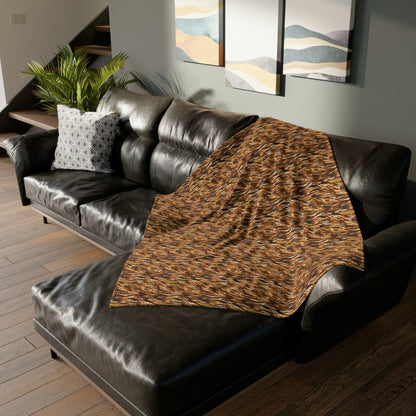 Fragmented Forest: Autumn's Abstract Palette - The Ideal Throw for Sofas - Pattern Symphony