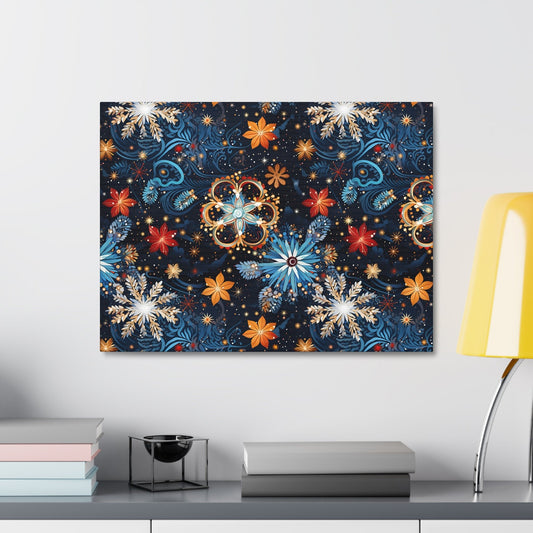 Frost Mural - Celestial Swirl - Wall Art Canvas - Pattern Symphony