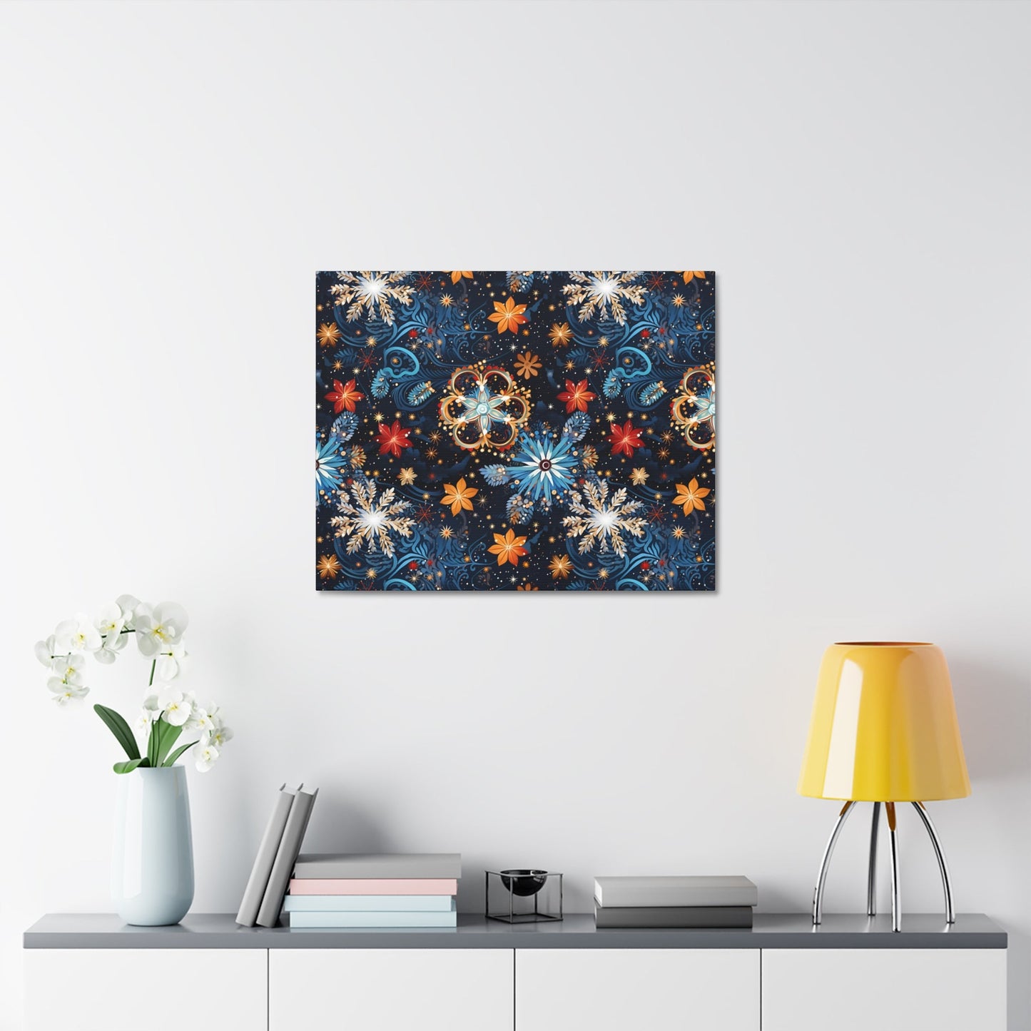 Frost Mural - Celestial Swirl - Wall Art Canvas - Pattern Symphony