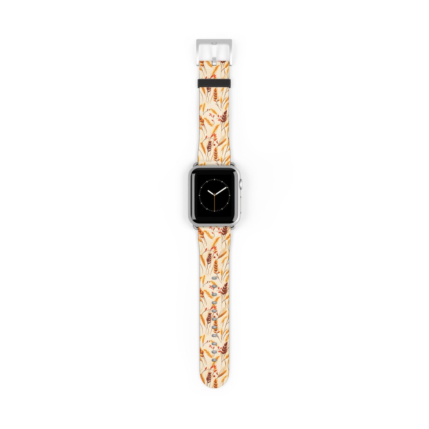 Golden Harvest - An Autumn Collage of Wheat and Berries - Apple Watch Strap - Pattern Symphony