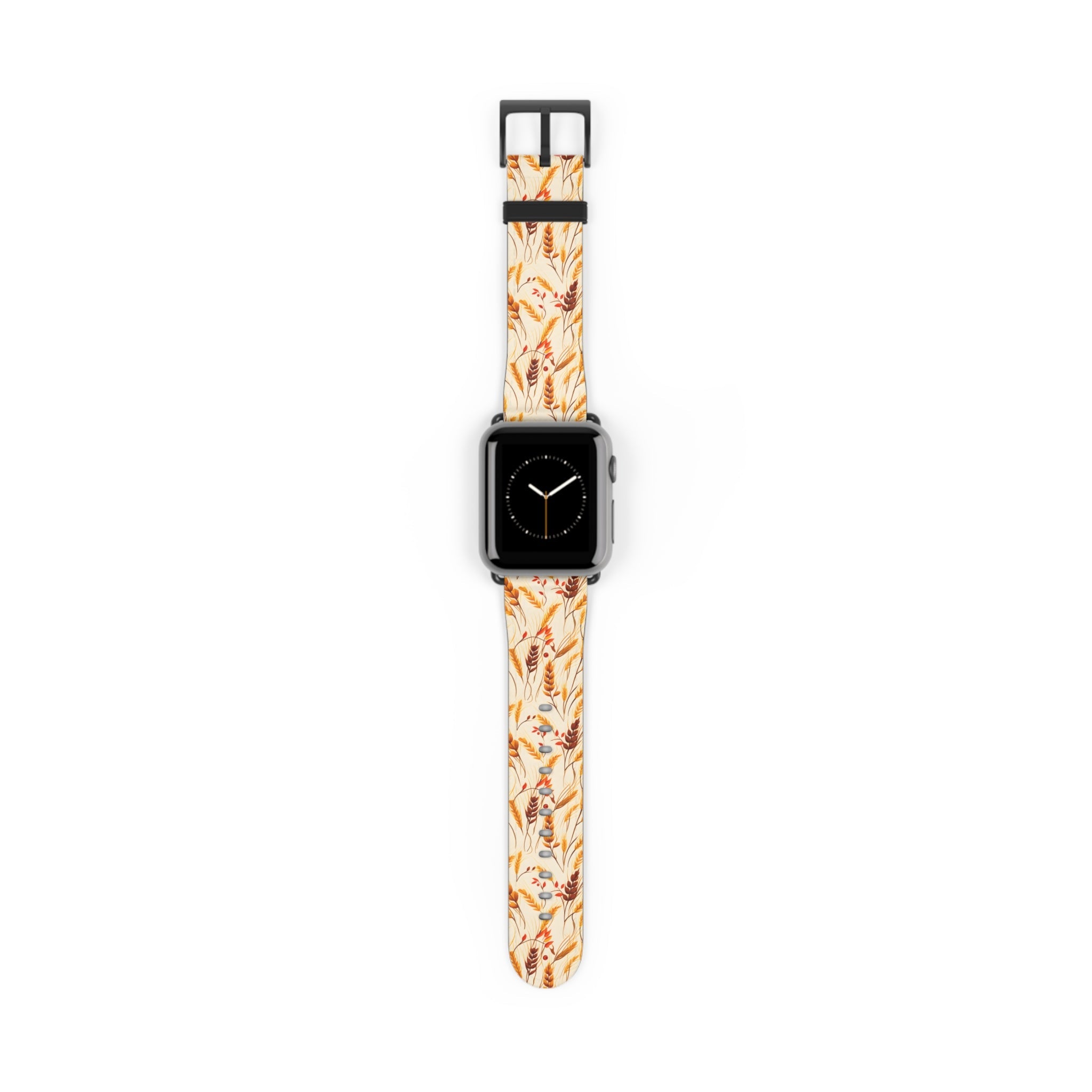 Golden Harvest - An Autumn Collage of Wheat and Berries - Apple Watch Strap - Pattern Symphony