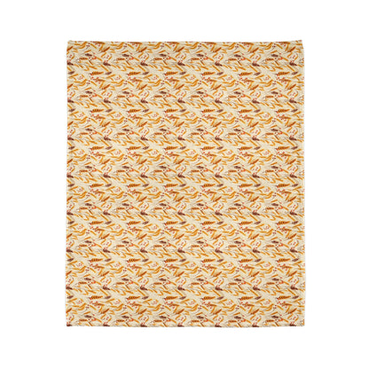 Golden Harvest: An Autumn Collage of Wheat and Berries - The Ideal Throw for Sofas - Pattern Symphony