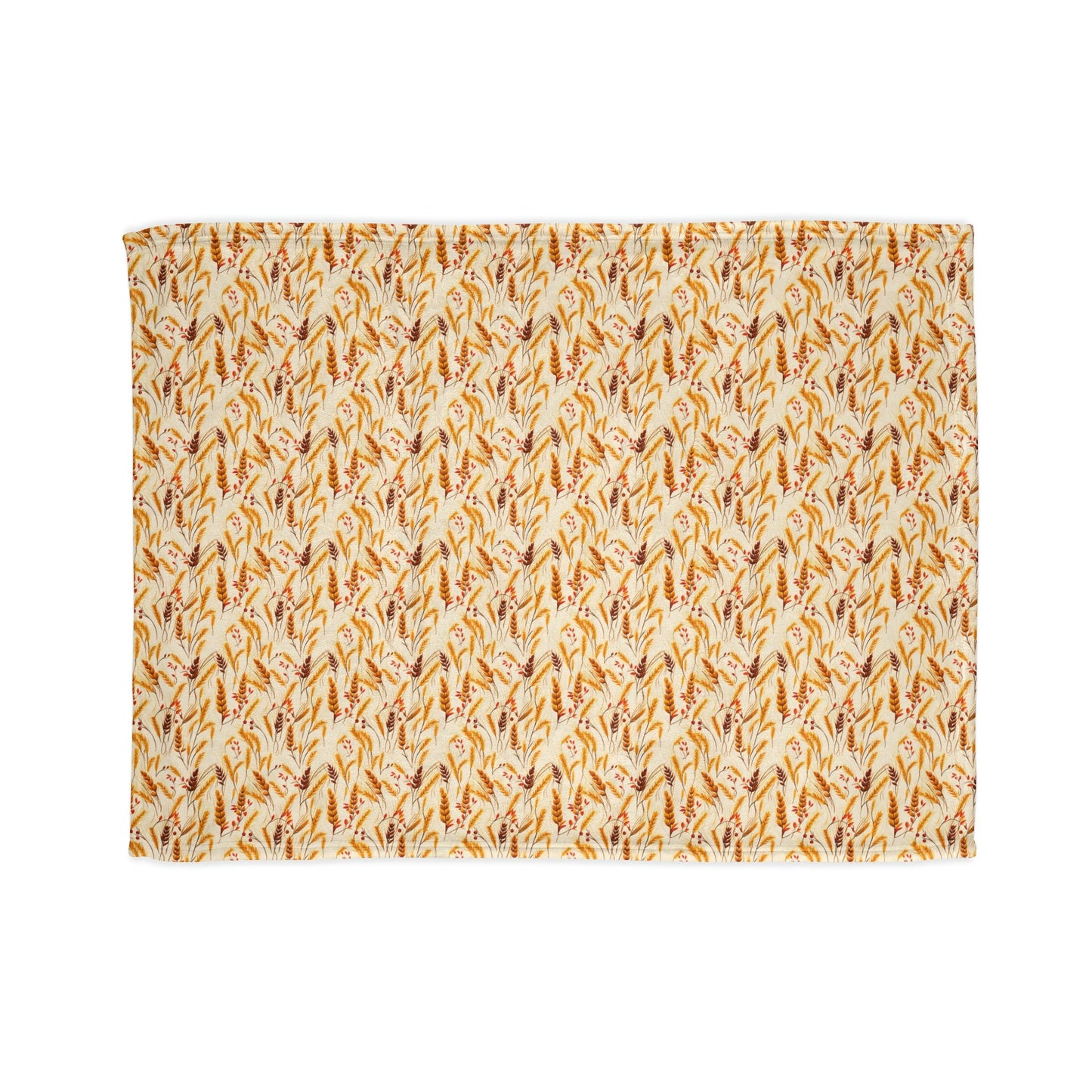 Golden Harvest: An Autumn Collage of Wheat and Berries - The Ideal Throw for Sofas - Pattern Symphony