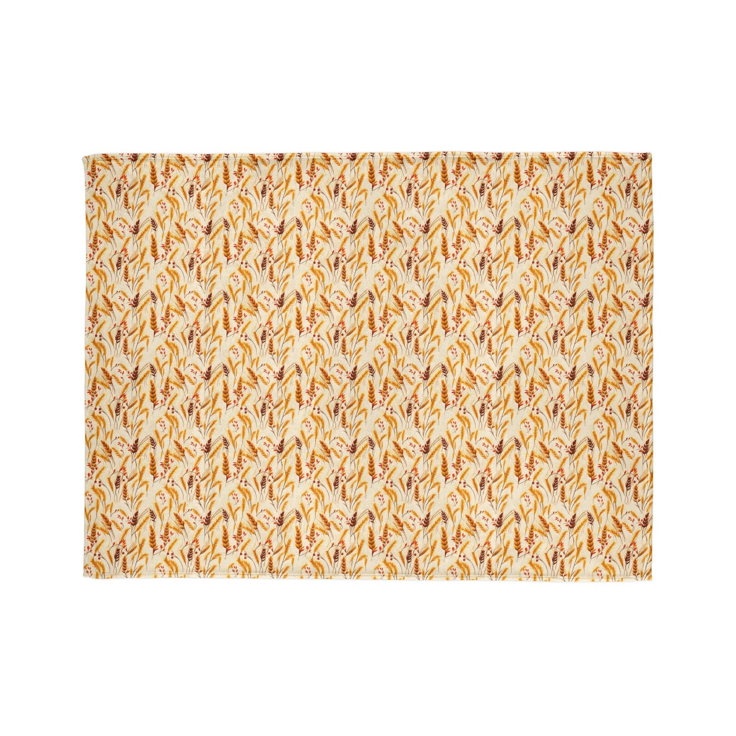 Golden Harvest: An Autumn Collage of Wheat and Berries - The Ideal Throw for Sofas - Pattern Symphony