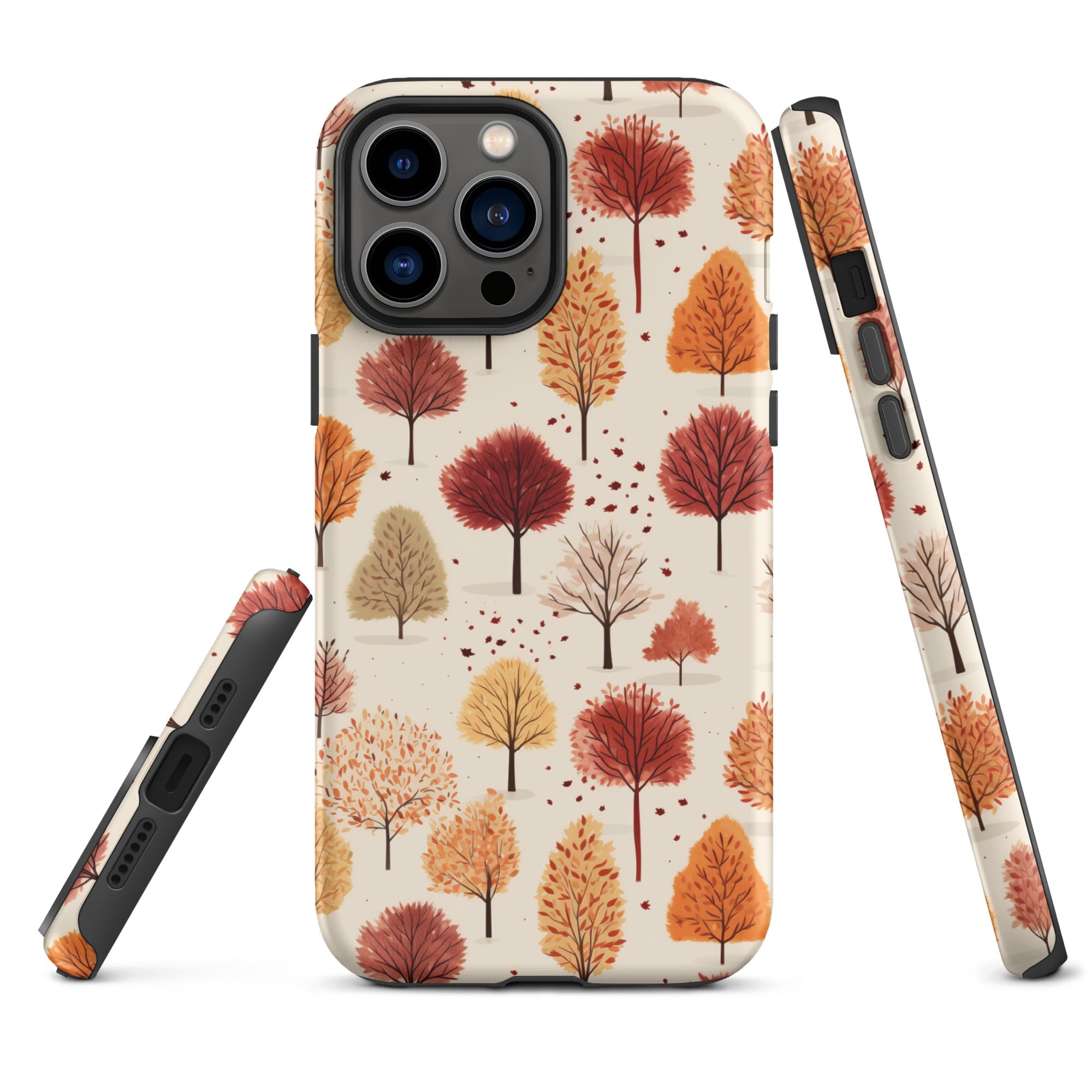 Gradient Grove - Autumn's Diverse Palette - iPhone Case - Pattern Symphony