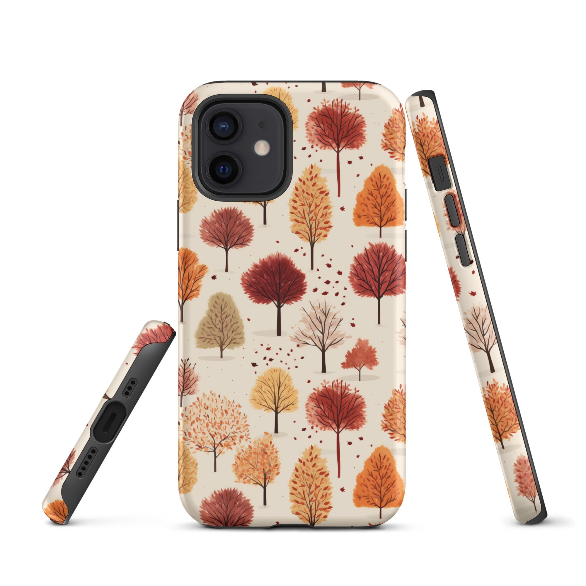 Gradient Grove - Autumn's Diverse Palette - iPhone Case - Pattern Symphony