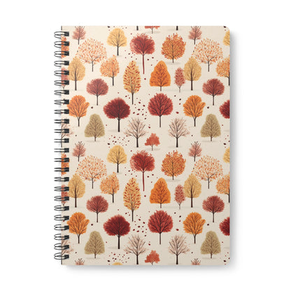 Gradient Grove: Autumn's Diverse Palette - Notebook (A5) - Pattern Symphony