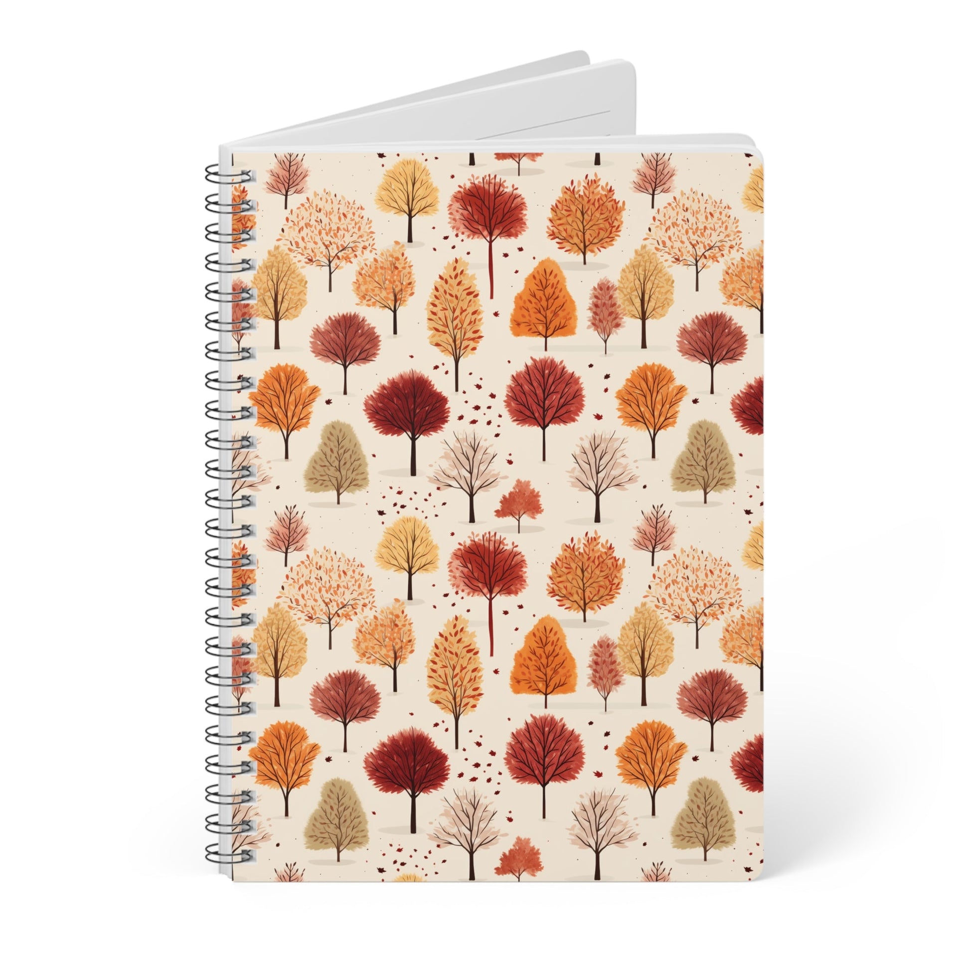 Gradient Grove: Autumn's Diverse Palette - Notebook (A5) - Pattern Symphony