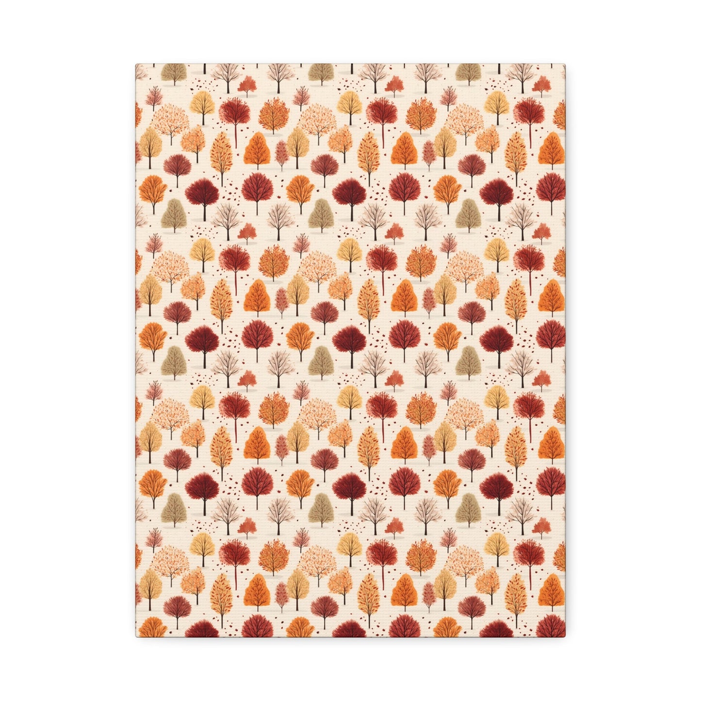 Gradient Grove: Autumn's Diverse Palette - Satin Canvas, Stretched - Pattern Symphony