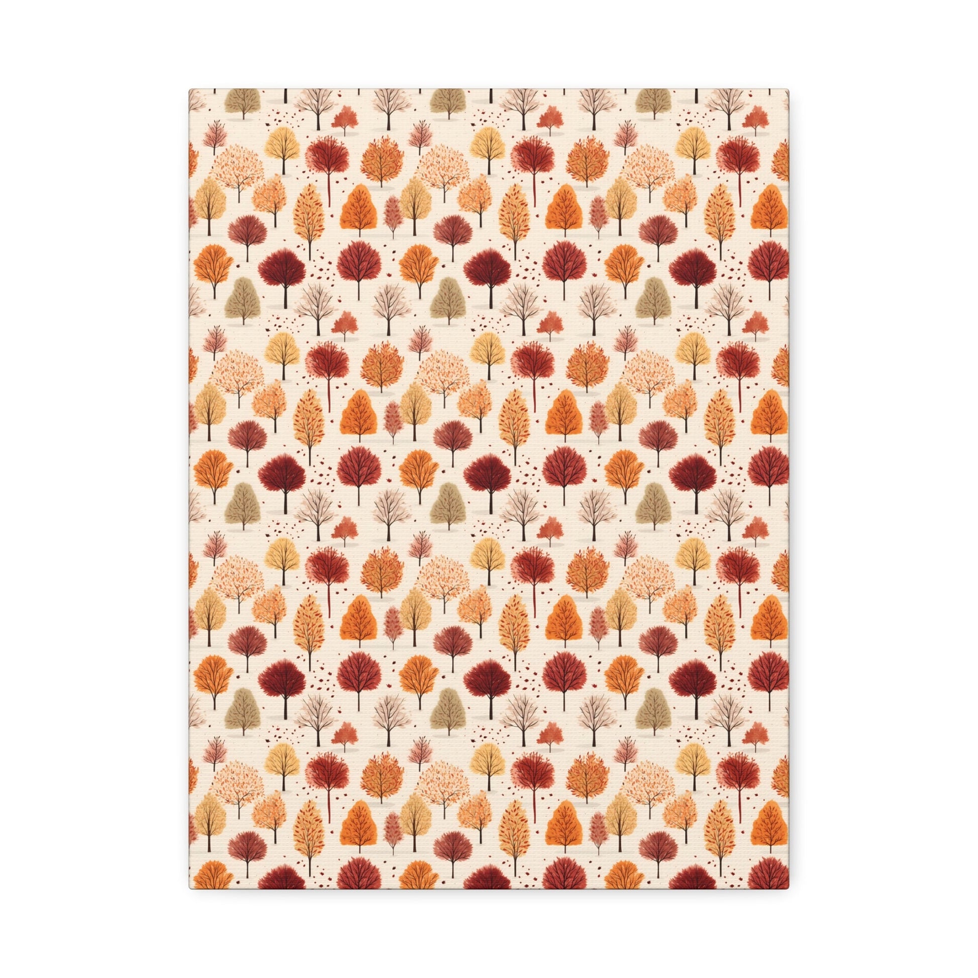 Gradient Grove: Autumn's Diverse Palette - Satin Canvas, Stretched - Pattern Symphony