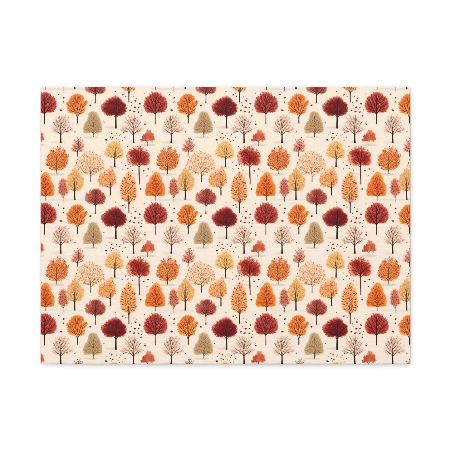 Gradient Grove: Autumn's Diverse Palette - Satin Canvas, Stretched - Pattern Symphony