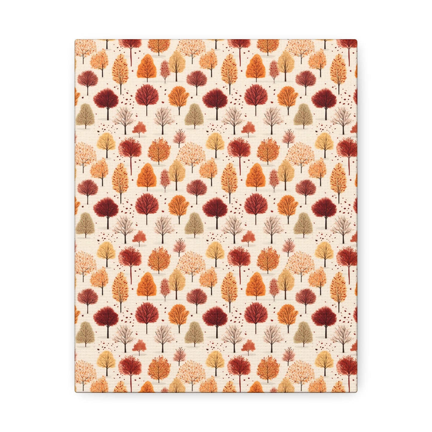 Gradient Grove: Autumn's Diverse Palette - Satin Canvas, Stretched - Pattern Symphony