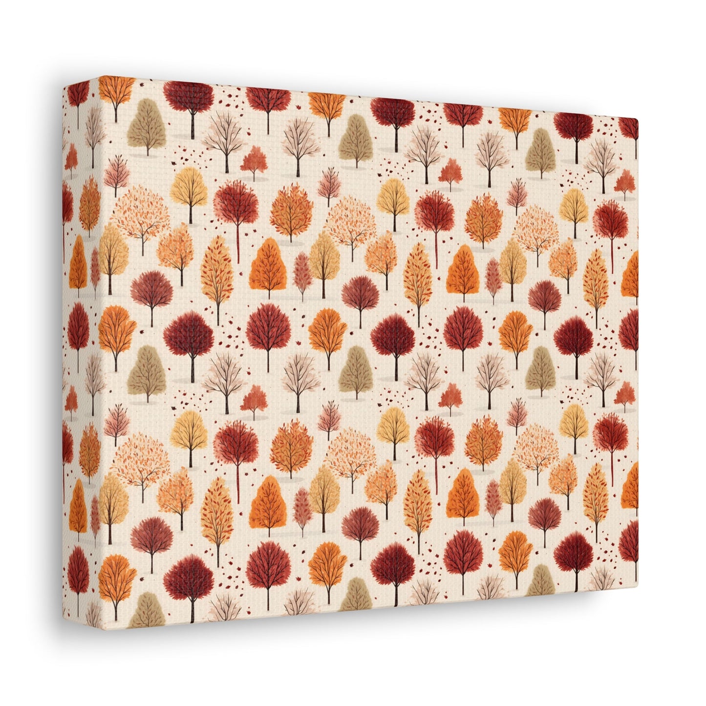 Gradient Grove: Autumn's Diverse Palette - Satin Canvas, Stretched - Pattern Symphony