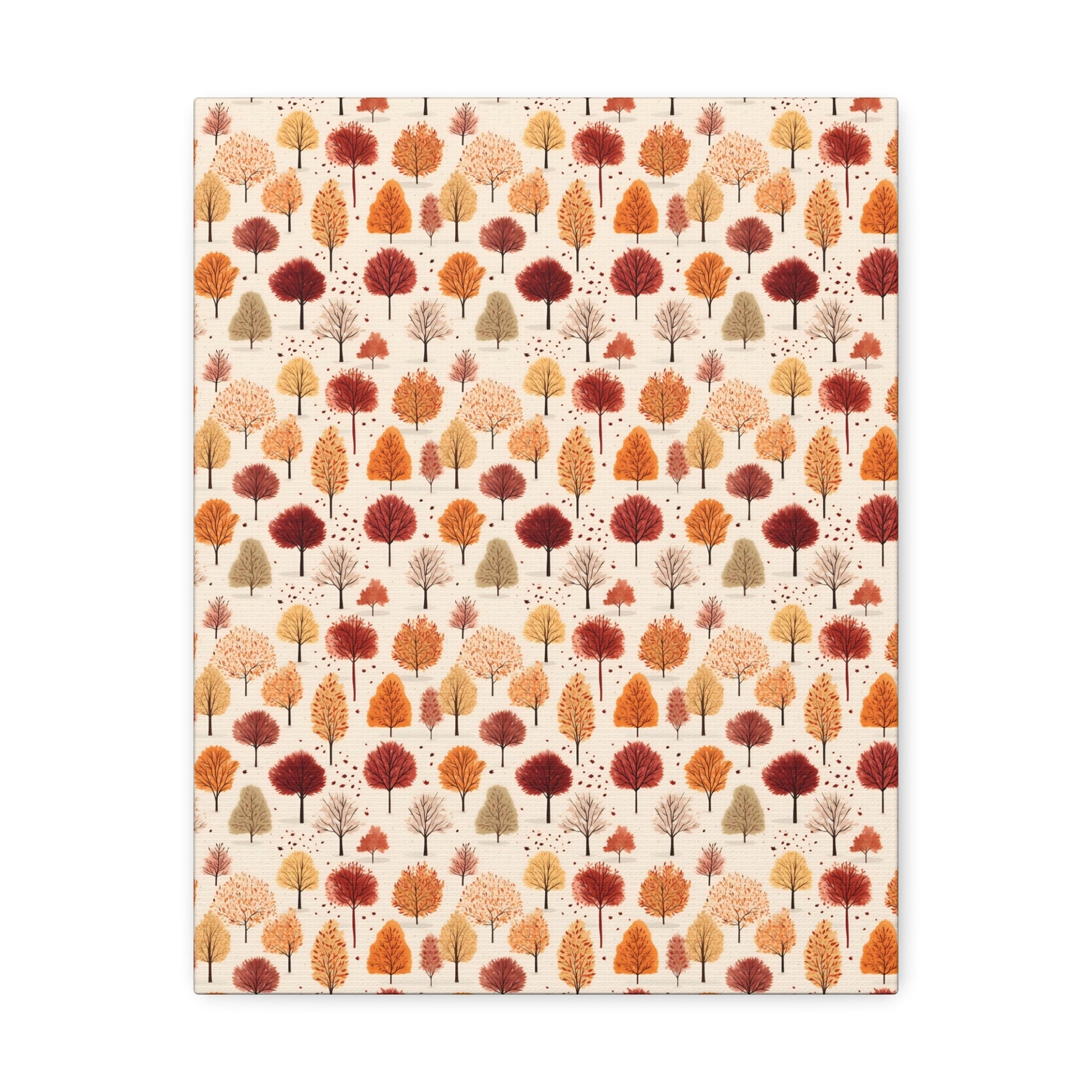 Gradient Grove: Autumn's Diverse Palette - Satin Canvas, Stretched - Pattern Symphony