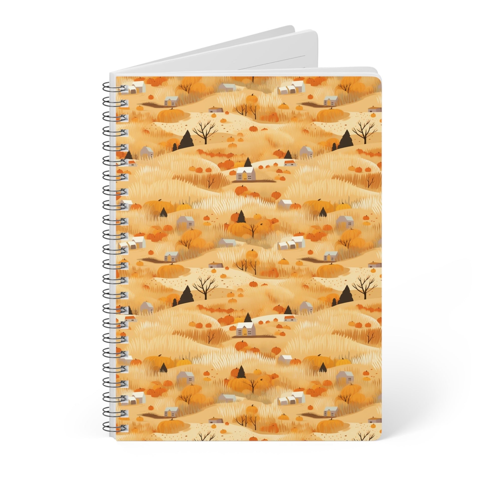 Harvest Homestead: Whimsical Autumn Villages - Notebook (A5) - Pattern Symphony