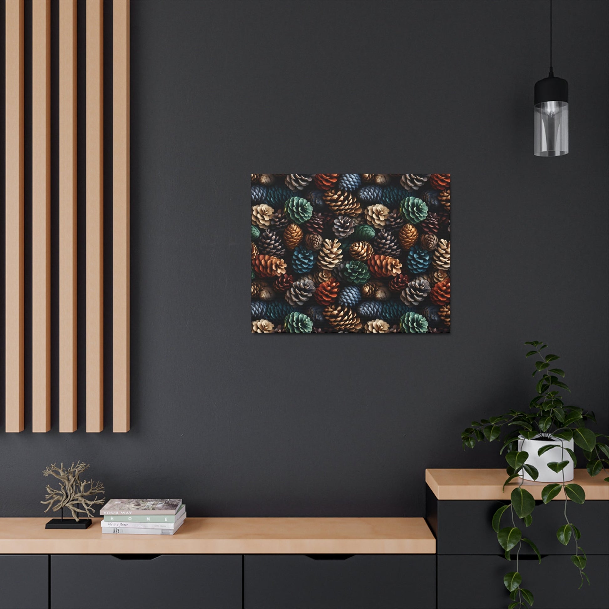 Holiday Harvest - Coniferous Celebration - Wall Art Canvas - Pattern Symphony