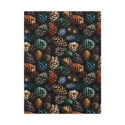 Holiday Harvest - Coniferous Celebration - Wall Art Canvas - Pattern Symphony