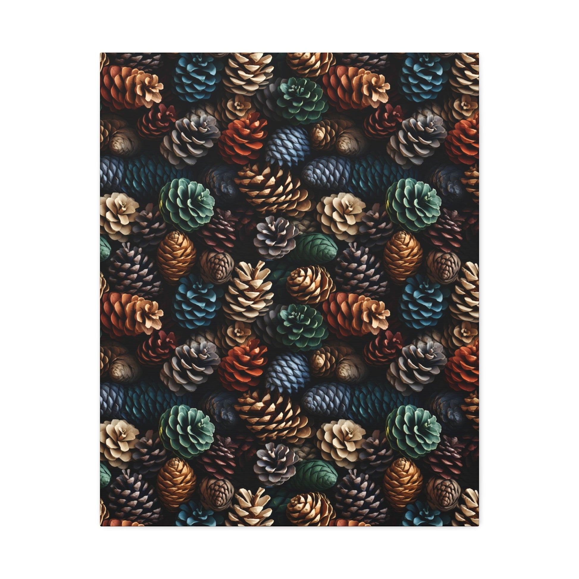 Holiday Harvest - Coniferous Celebration - Wall Art Canvas - Pattern Symphony