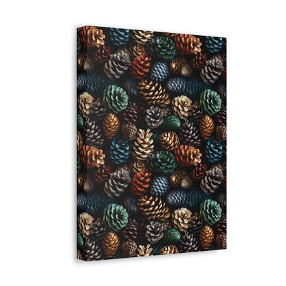 Holiday Harvest - Coniferous Celebration - Wall Art Canvas - Pattern Symphony