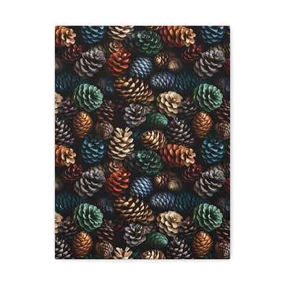 Holiday Harvest - Coniferous Celebration - Wall Art Canvas - Pattern Symphony