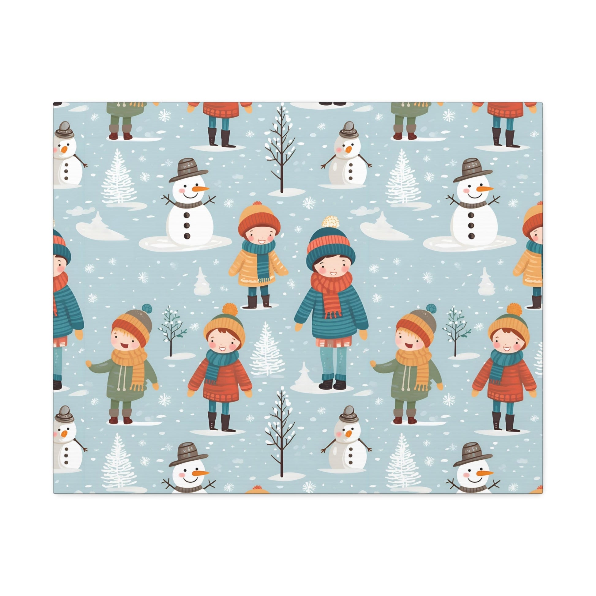 Snowflake Dance - Winter Whimsy - Wall Art Canvas - Pattern Symphony