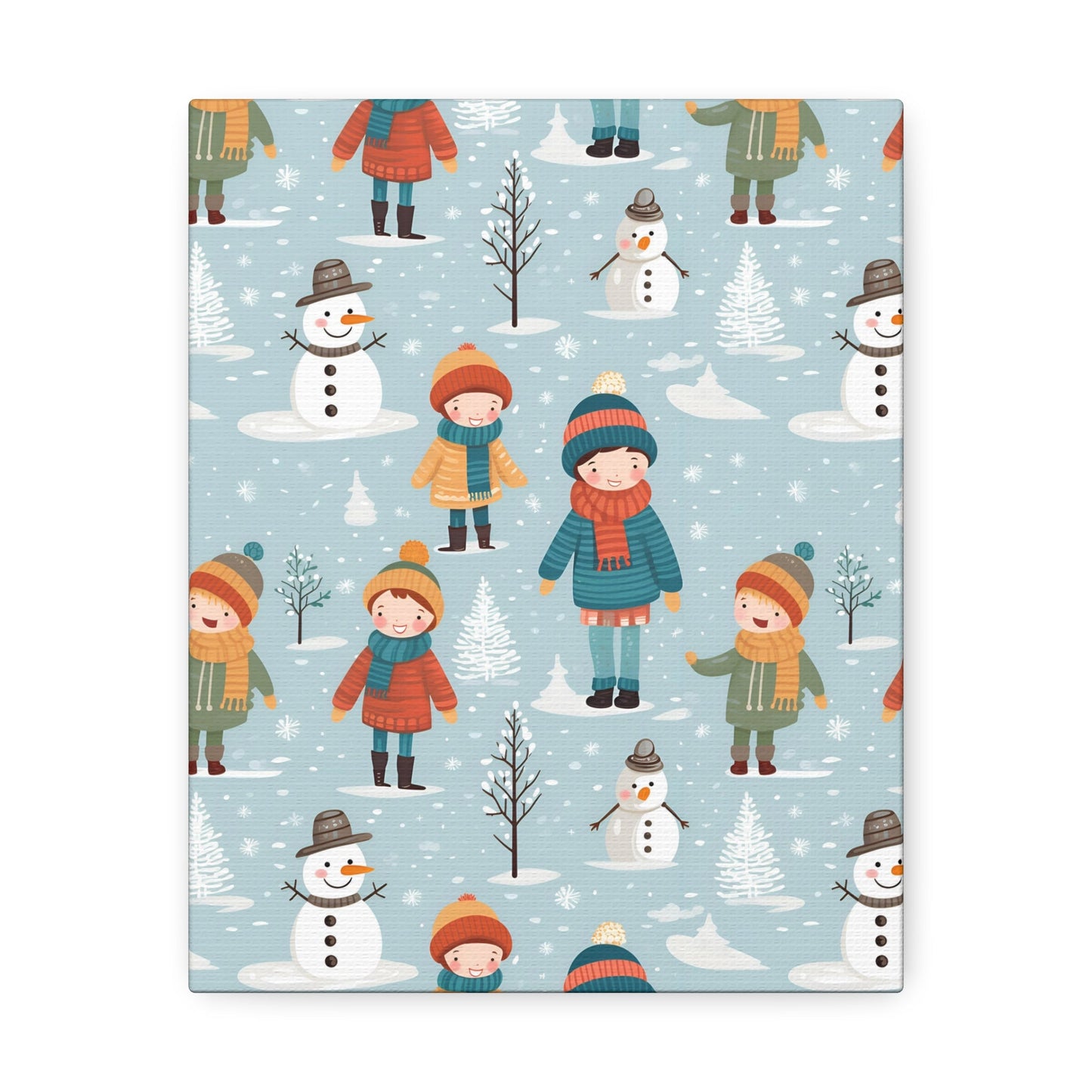 Snowflake Dance - Winter Whimsy - Wall Art Canvas - Pattern Symphony