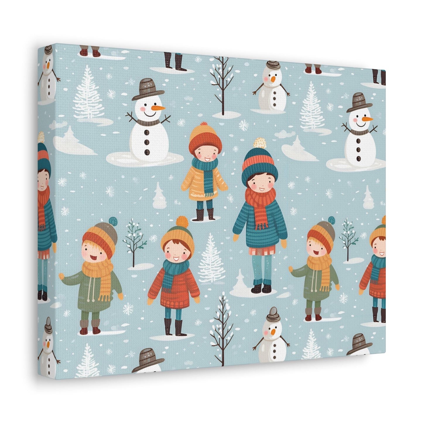 Snowflake Dance - Winter Whimsy - Wall Art Canvas - Pattern Symphony