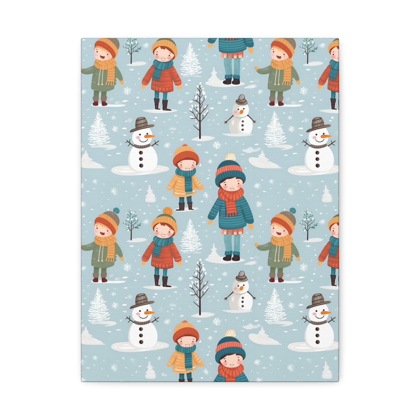 Snowflake Dance - Winter Whimsy - Wall Art Canvas - Pattern Symphony