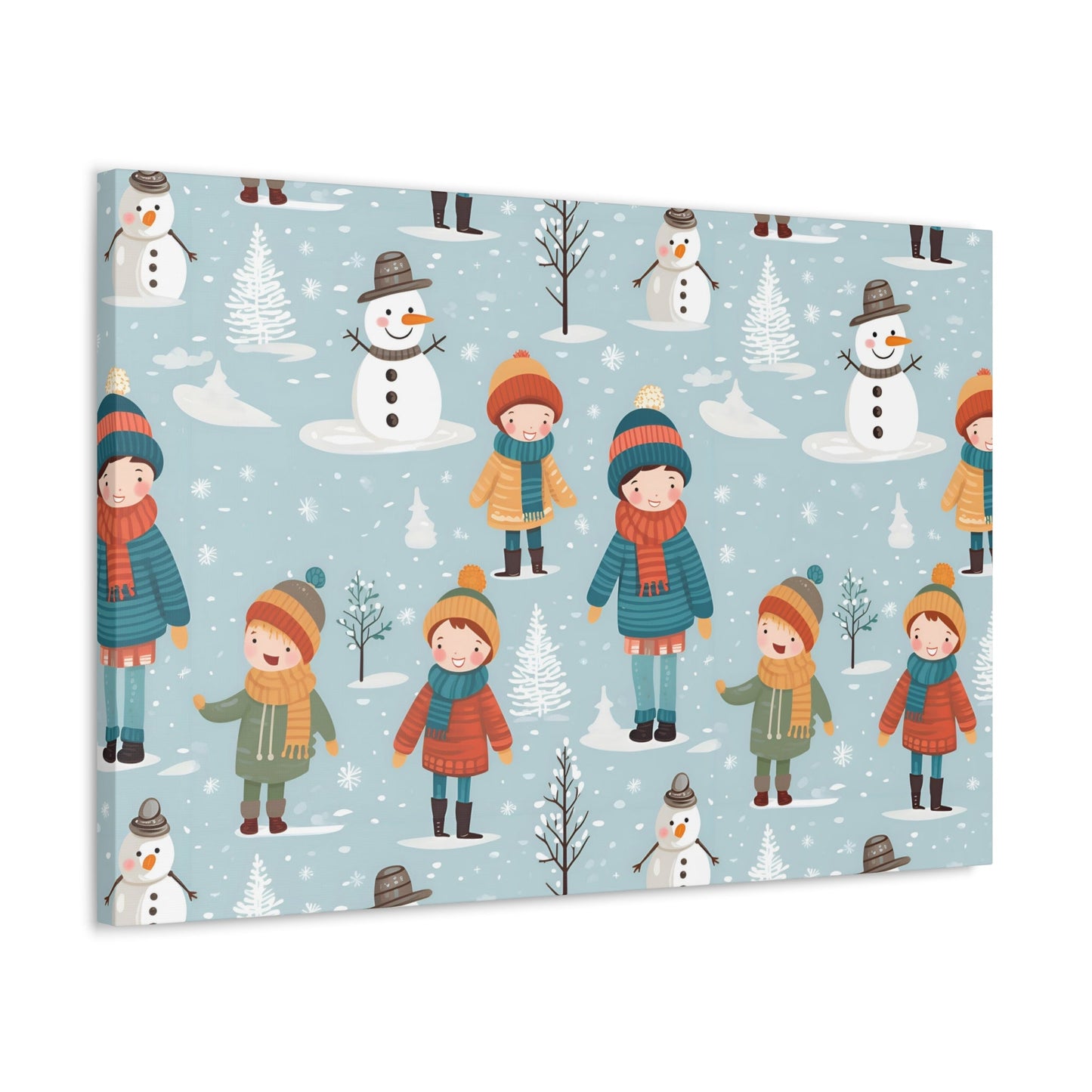 Snowflake Dance - Winter Whimsy - Wall Art Canvas - Pattern Symphony