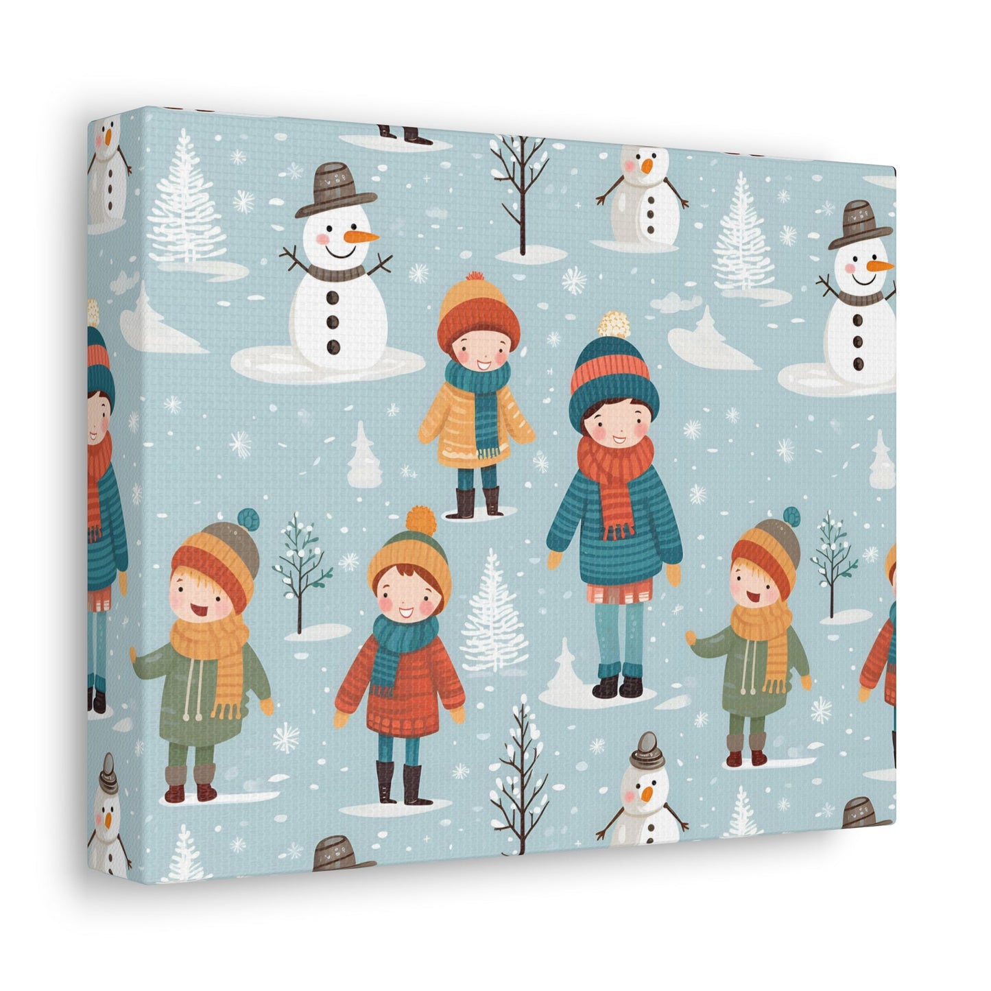 Snowflake Dance - Winter Whimsy - Wall Art Canvas - Pattern Symphony