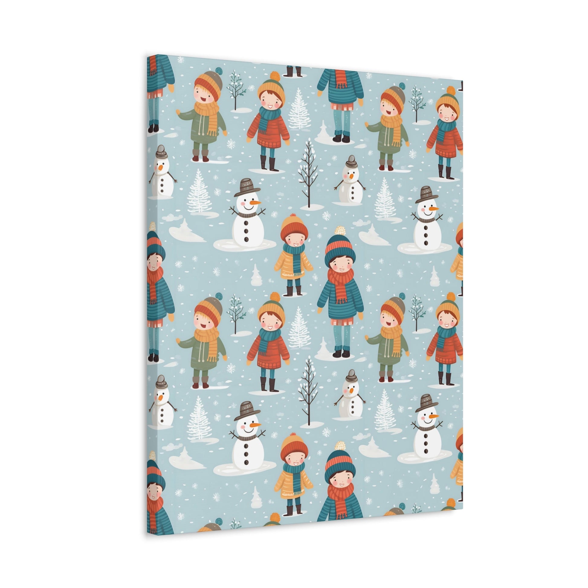 Snowflake Dance - Winter Whimsy - Wall Art Canvas - Pattern Symphony